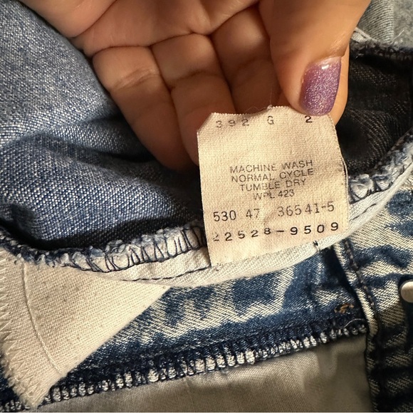Vintage 90s 80s 530 Levi's Acid Wash pleated Jeans size 36 made in USA cotton - Picture 4 of 11